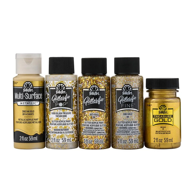 FolkArt Best of Gold Acrylic Paint Set