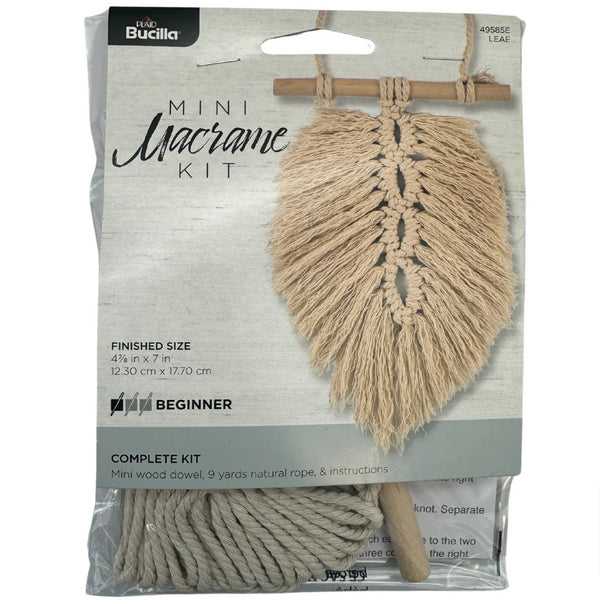 Bucilla Mini Leaf Macrame Kit