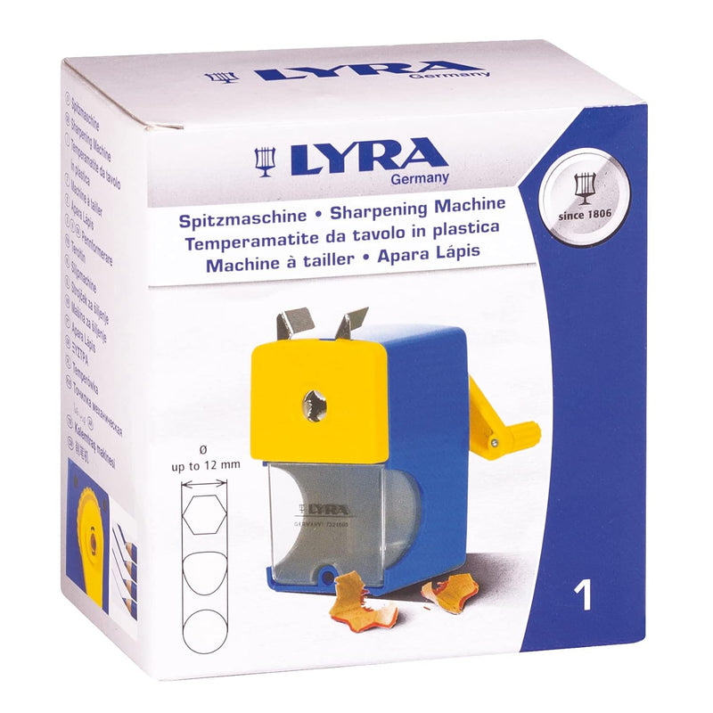 Lyra Desk Blue/yellow Square Pencil Sharpener