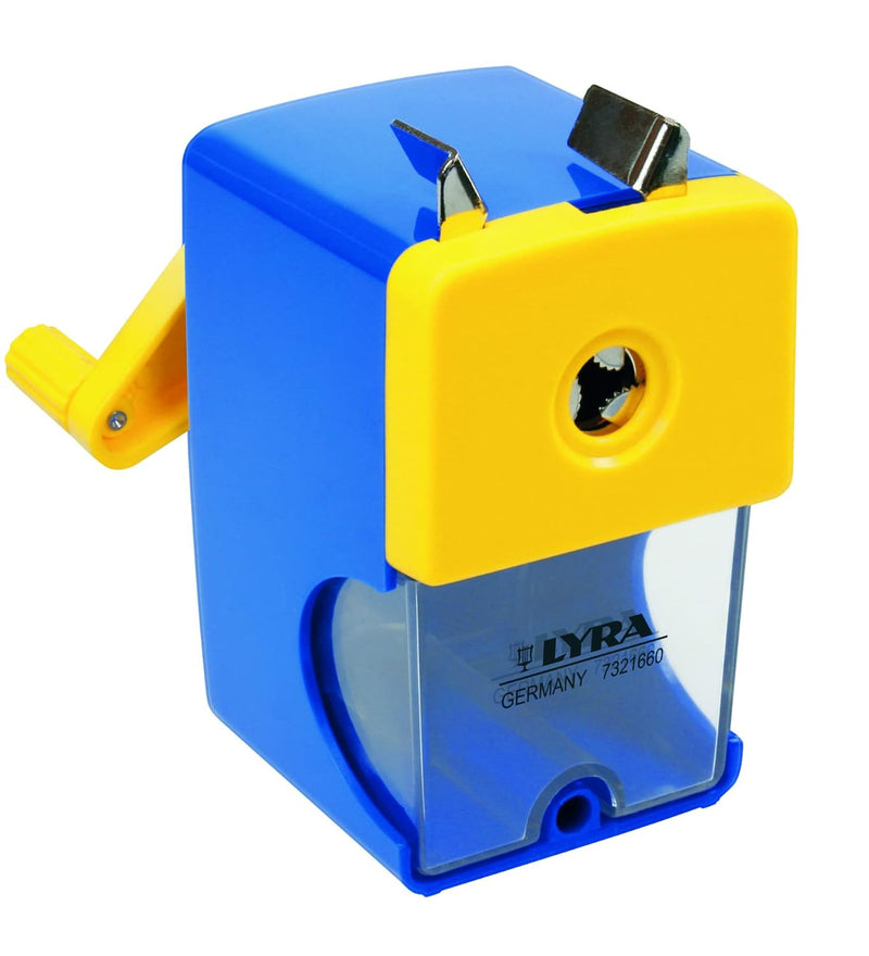 Lyra Desk Blue/yellow Square Pencil Sharpener