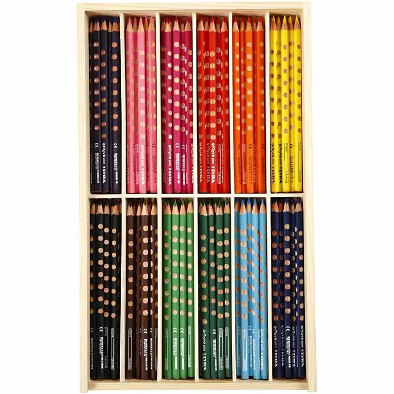 Lyra Groove Slim Colouring Pencils Schoolpack of 144