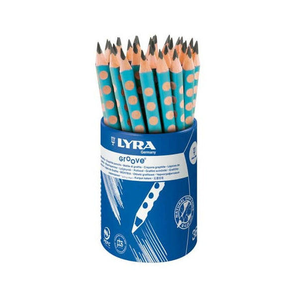 Lyra Groove Graphite B Turquoise Lacquered Pencils Pot of 36