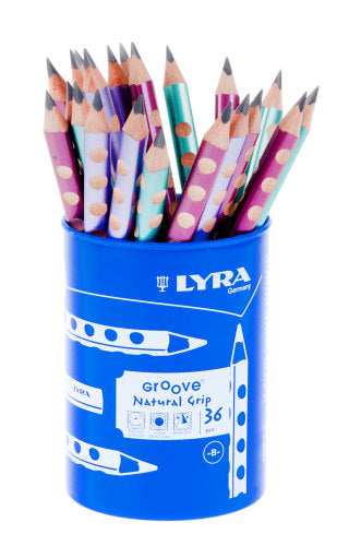 Lyra Groove Graphite 2B Metal Lacquered Pencils Pot of 36