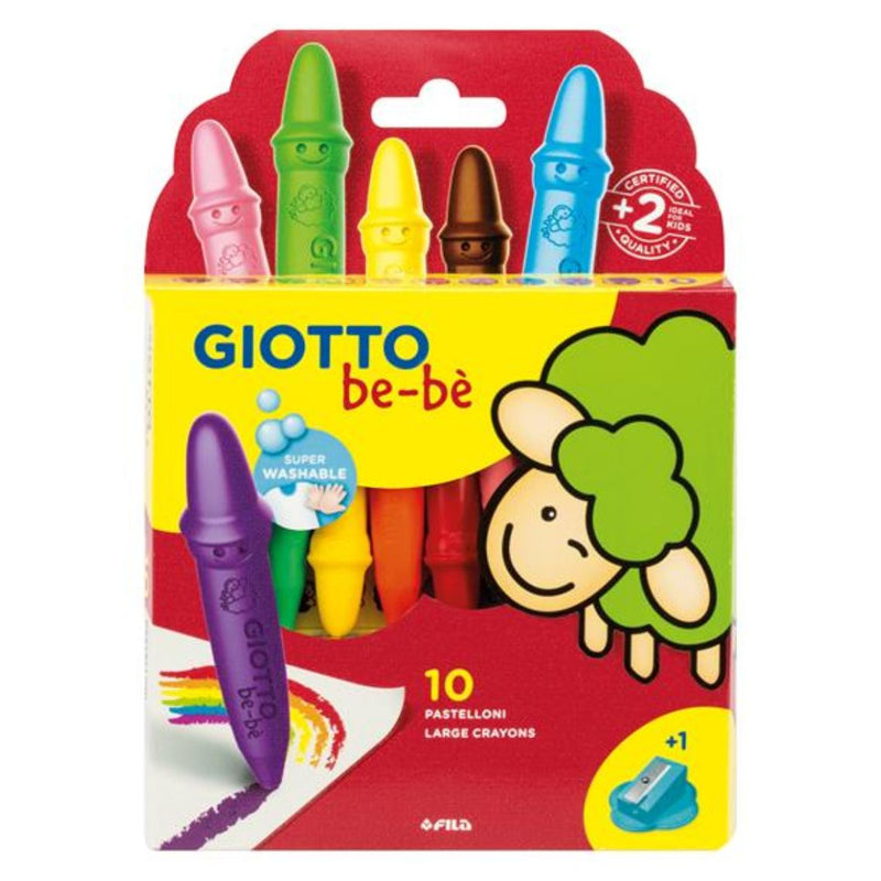 Giotto Be-Be Large Wax Crayons Pack of 10