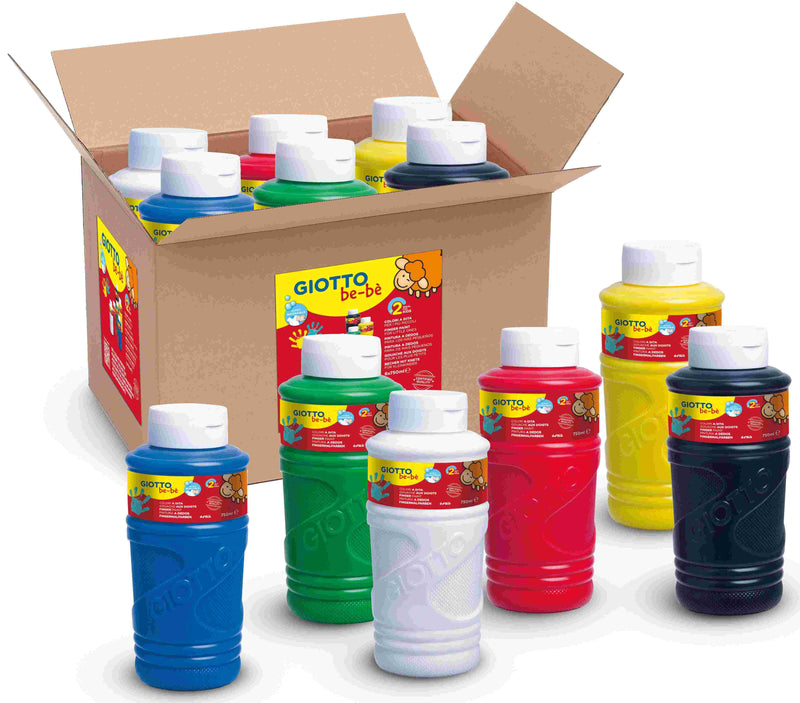 Giotto Be-Be Finger Paints Primary Set of 6