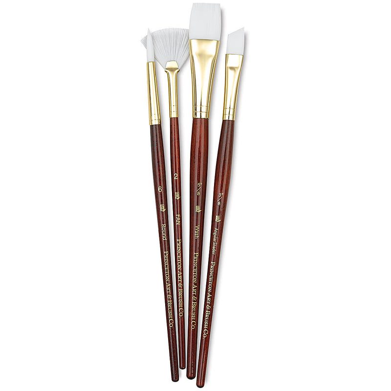 Princeton Real Value Synthetic White Taklon 9120 Brushes Set Of 4