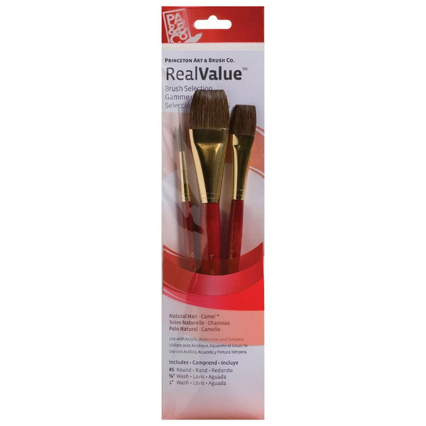 Princeton Real Value Natural Hair 9122 Brushes Set of 3