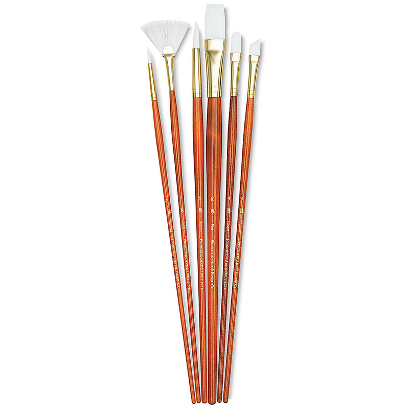 Princeton Real Value Synthetic White Taklon 9156 Brushes Set of 6