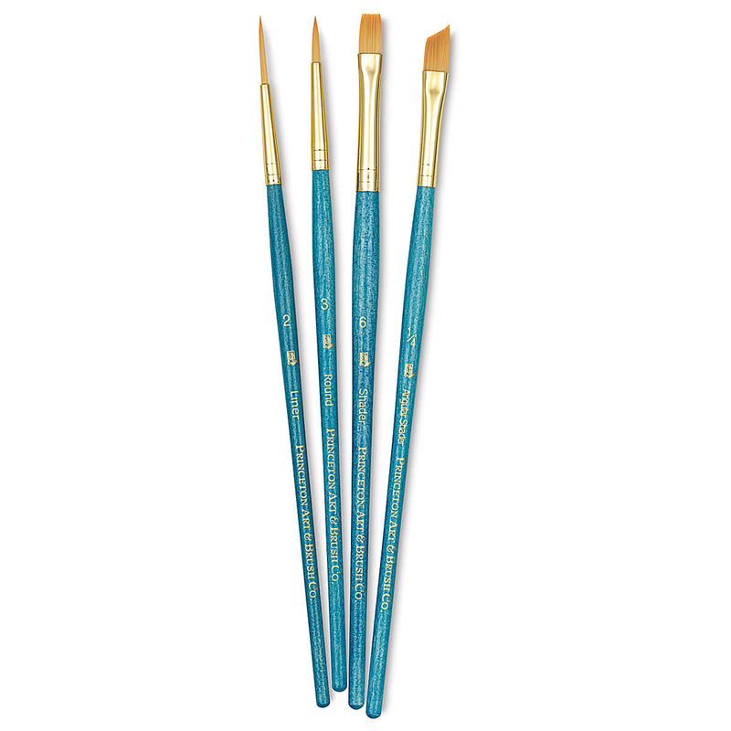 Princeton Real Value Synthetic Golden Taklon 9173 Brushes Set of 4