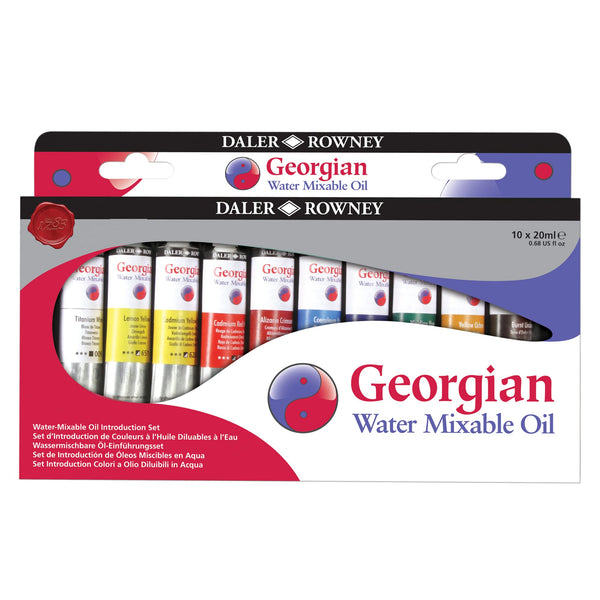 Daler Rowney Georgian Watermixable Oil Introduction Paint Set 10x20ml