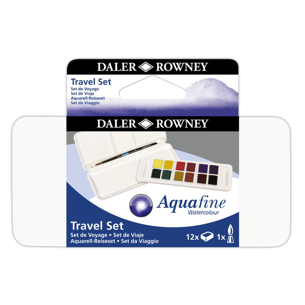 Daler Rowney Aquafine 12 Half Pan Paint Travel Set