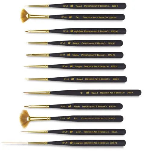 Princeton 3050 Mini-Detailer Brushes Set Of 12