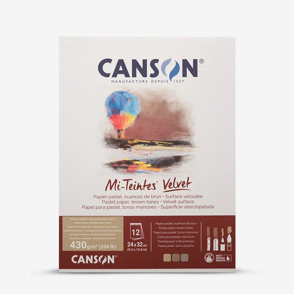 Canson Mi-Teintes Velvet 430gsm Brown Tones Pastel Pads#Size_24X32CM