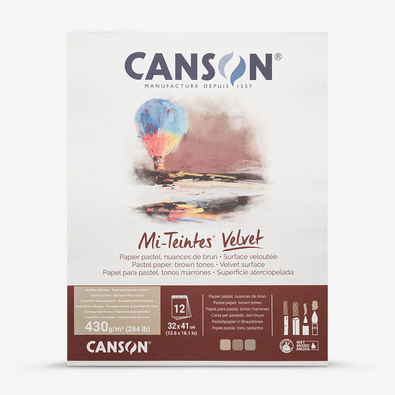 Canson Mi-Teintes Velvet 430gsm Brown Tones Pastel Pads