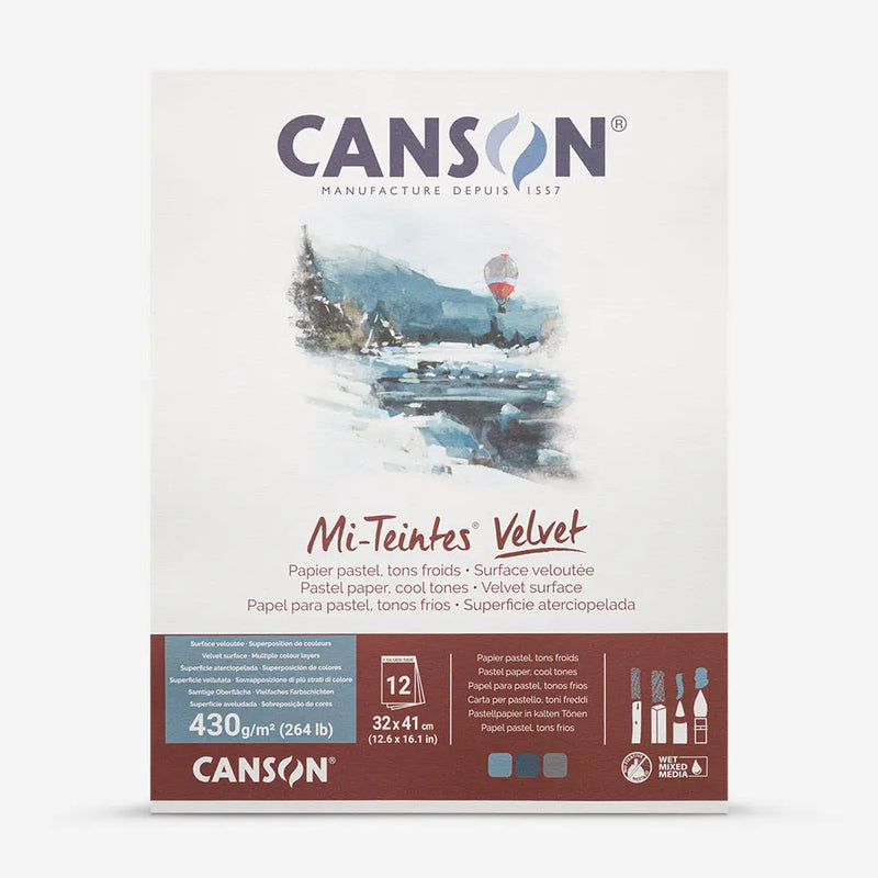 Canson Mi-Teintes Velvet 430gsm Cool Tones Pastel Pads