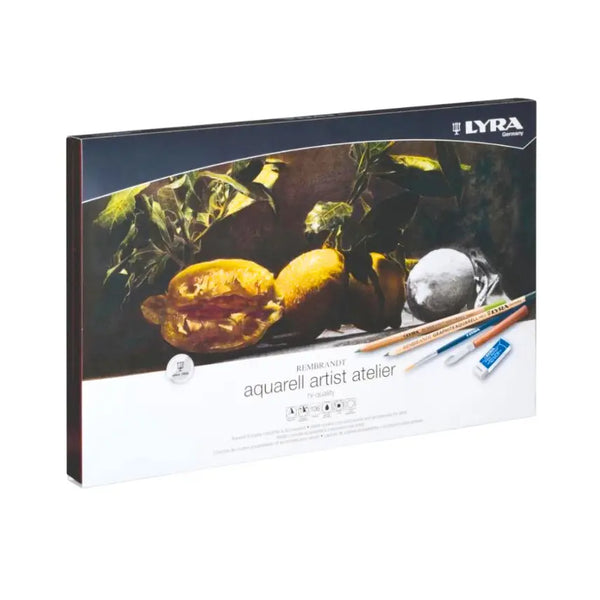 Lyra Aquarell Pencils 2 Shelf Wooden Box Set