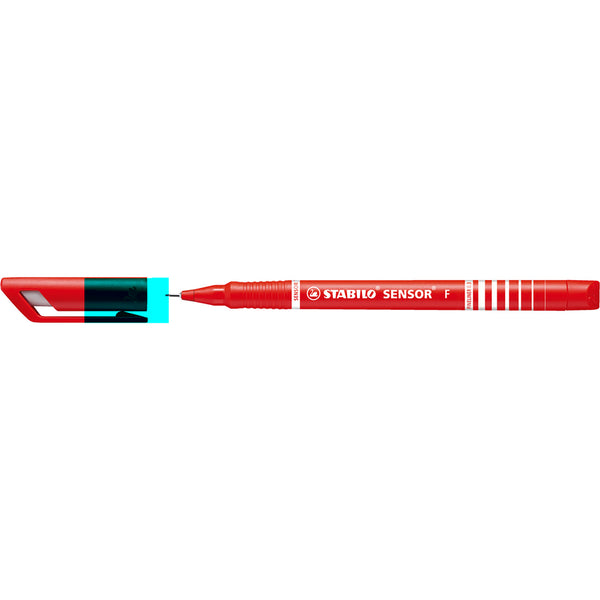 Stabilo Sensor Fineliner Pens Pack Of 10#Colour_RED