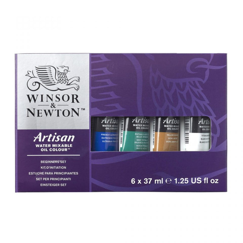 Winsor & Newton Artisan Water Mixable Oil Colour Paint Beginners Set 6x37ml