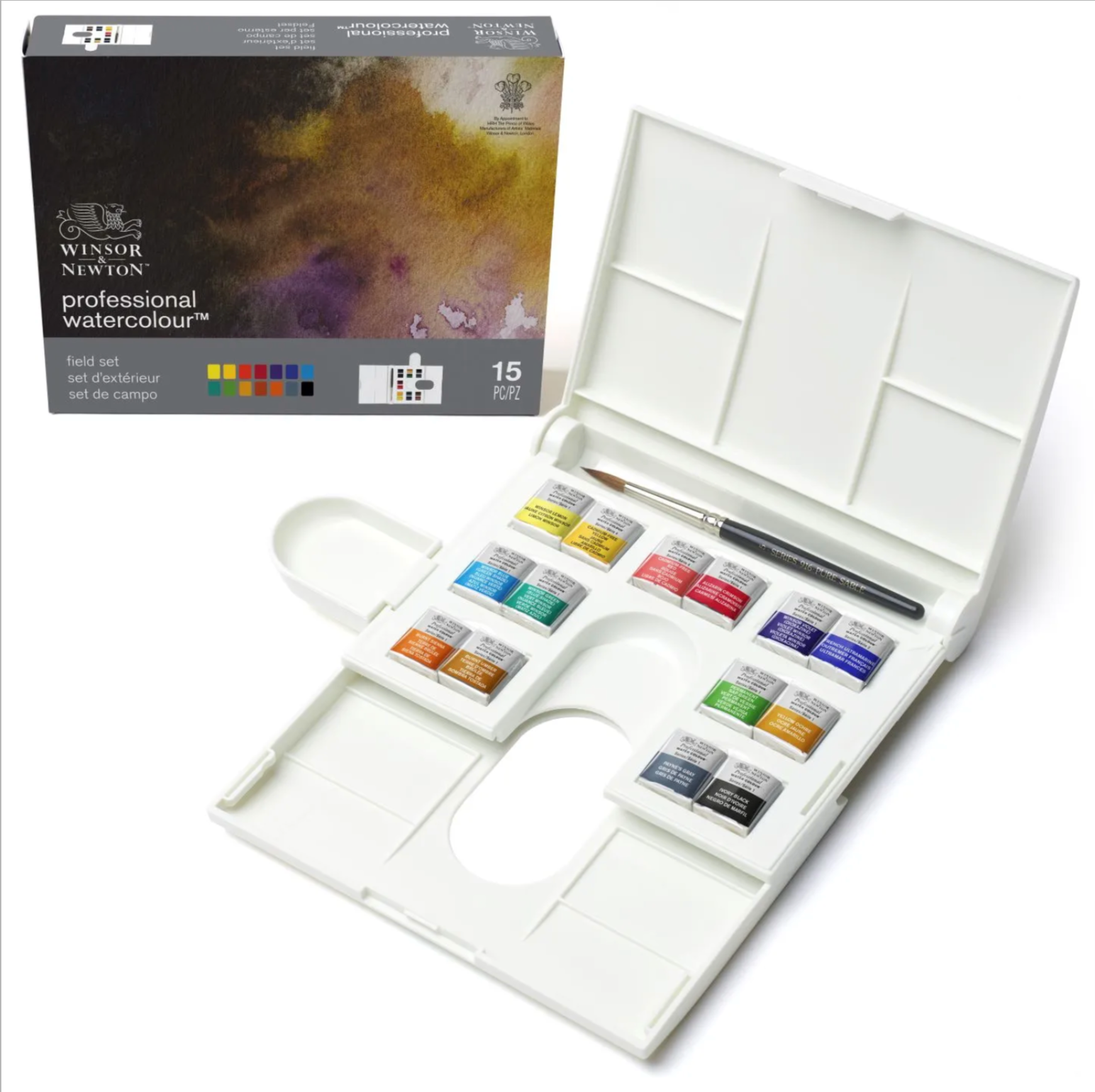 Winsor & Newton Professional Watercolour Half Pan Paints Compact Set O