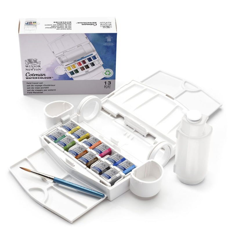 Winsor & Newton Cotman Watercolour Field Plus 12 Half Pans