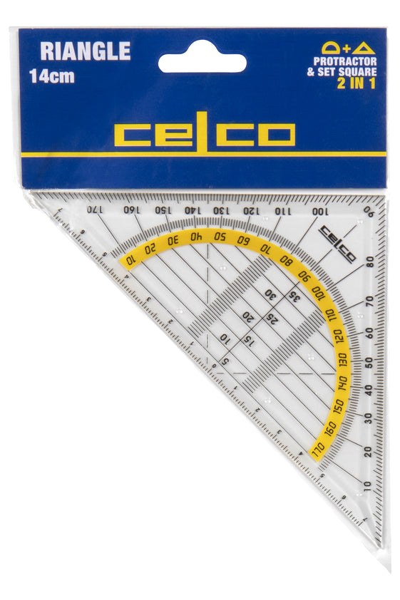 Celco 2 In 1 Set Square & Protractor