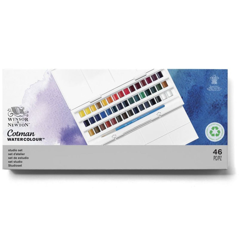 Winsor & Newton Cotman Watercolour Studio Set Of 45 Half Pans