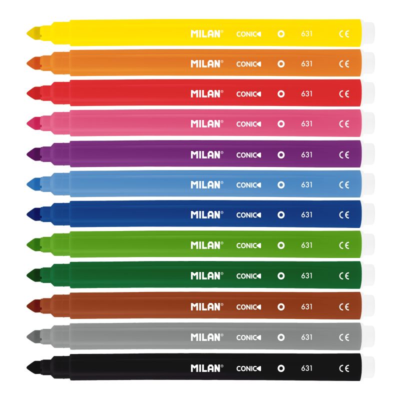 Milan Conic Tip Fibre Pens Pack of 12