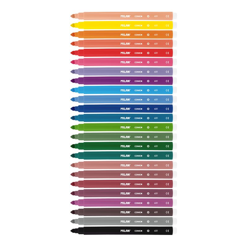 Milan Conic Tip Fibre Pens Pack of 24