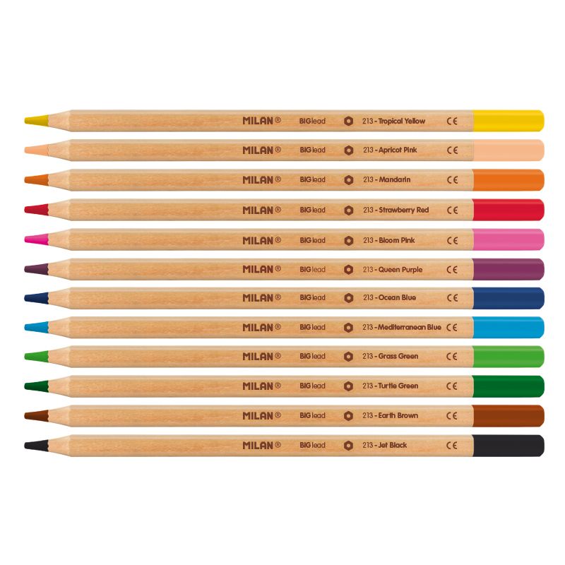 Milan Thick Lead Coloured Pencils Pack of 12