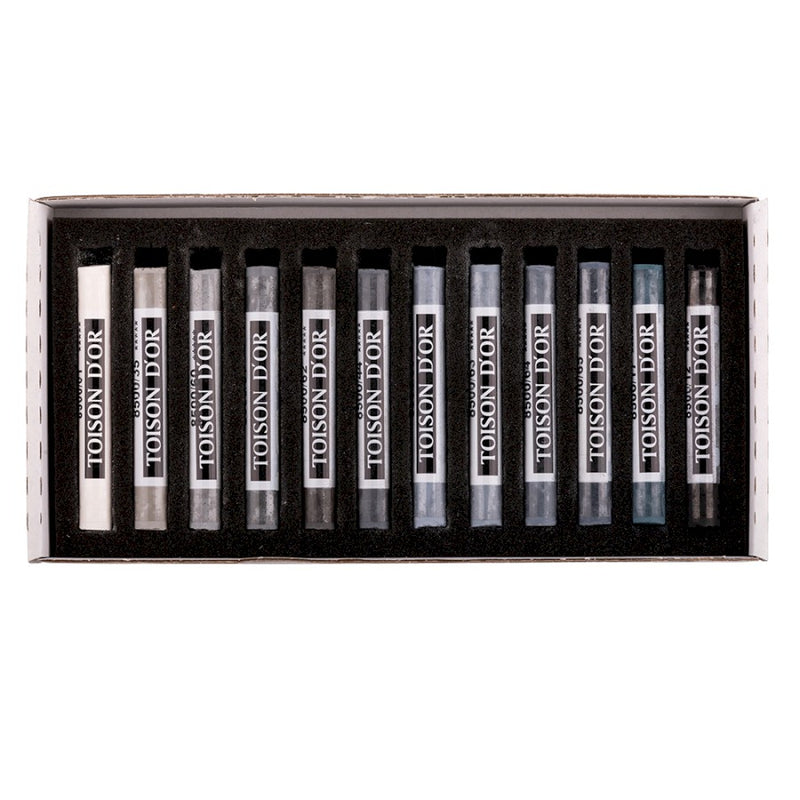 Koh-I-Noor 8522 Toison Do'r Pastels - Set Of 12 Greys