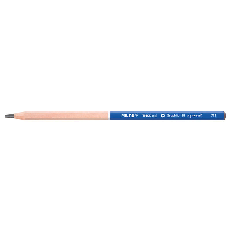 Milan Thick Lead 2B Graphite Art Pencils Pack of 3