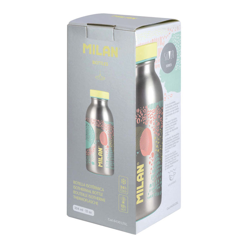 Milan 350ml Silver Series Yellow Stainless Steel Isothermal Bottle