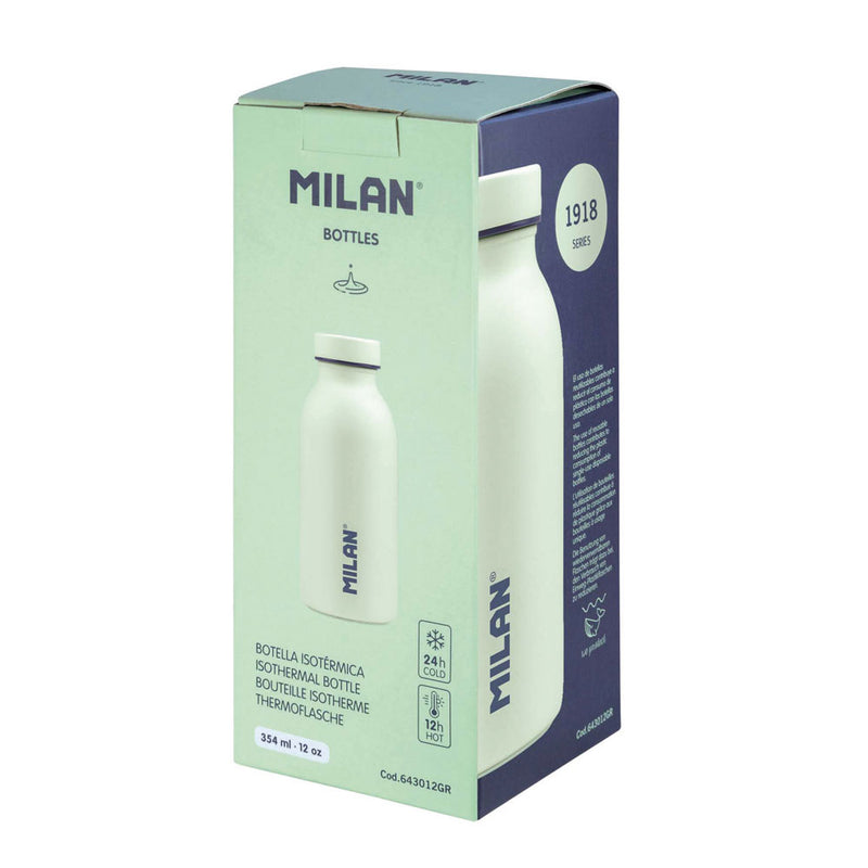 Milan 350ml 1918 Series Green Stainless Steel Isothermal Bottle