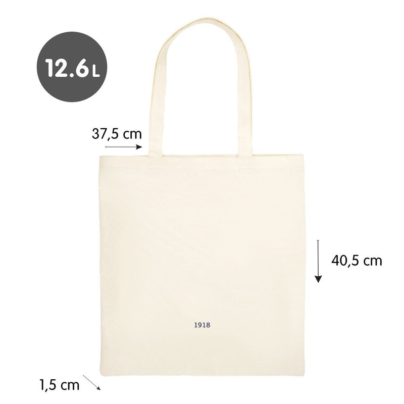 Milan 1918 Series Beige Tote Bag