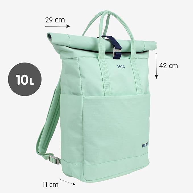 Milan Top Roll Closure 10L 1918 Series Green Urban Backpack