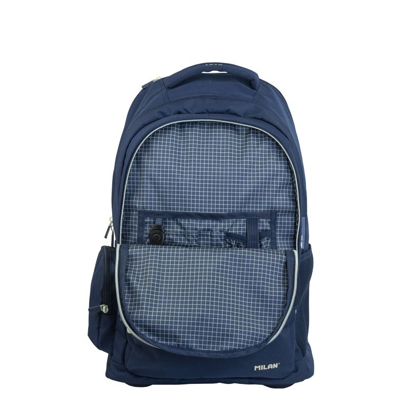 Milan 6 Zip 25L 1918 Series Navy Blue Wheeled Backpack