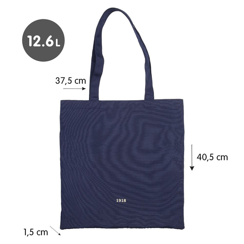 Milan 1918 Series Navy Blue Tote Bag