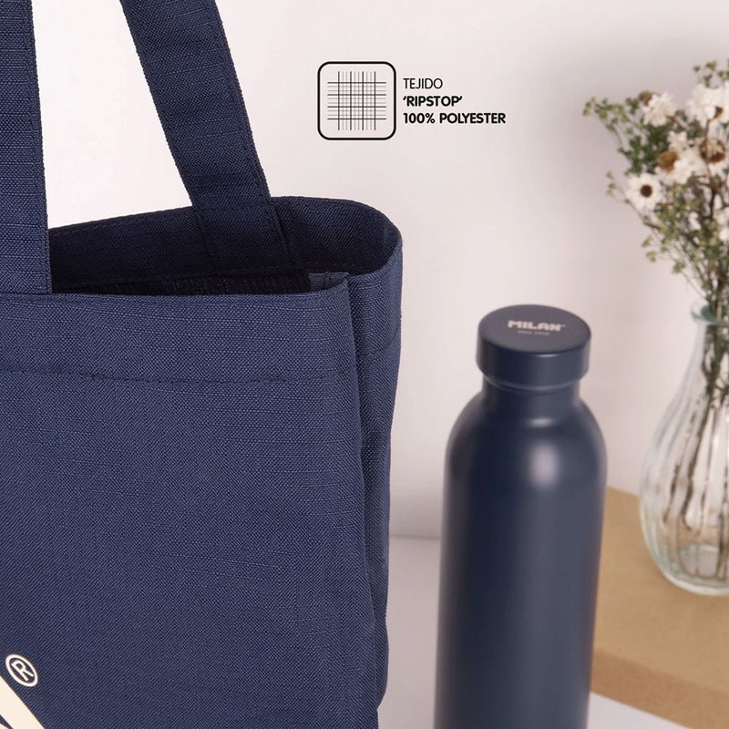 Milan 1918 Series Navy Blue Tote Bag