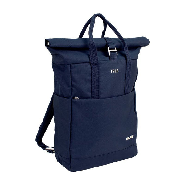 Milan Top Roll Closure 10L 1918 Series Navy Blue Urban Backpack