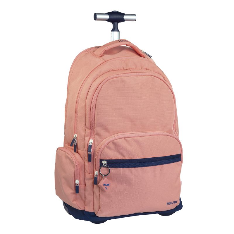 Milan 6 Zip 25L 1918 Series Pink Wheeled Backpack