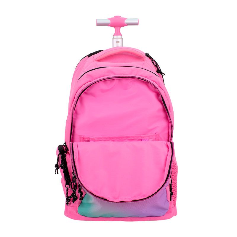 Milan 6 Zip 25L Sunset Series Pink Wheeled Backpack