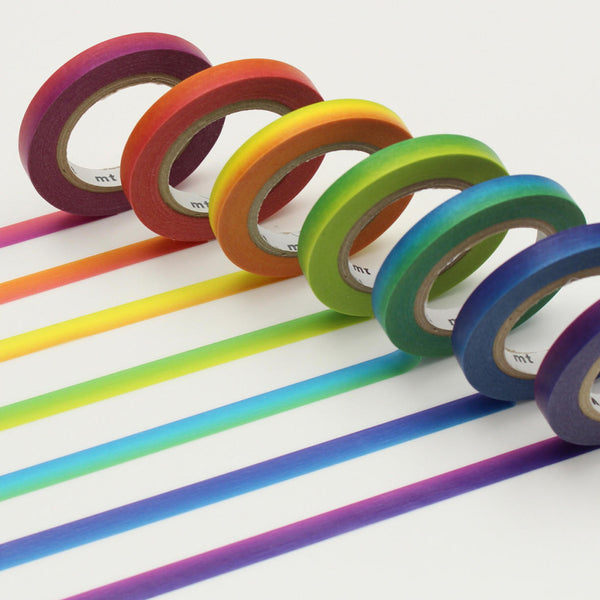 MT 6mm x 10m Rainbow Assortment Washi Tape Set of 7