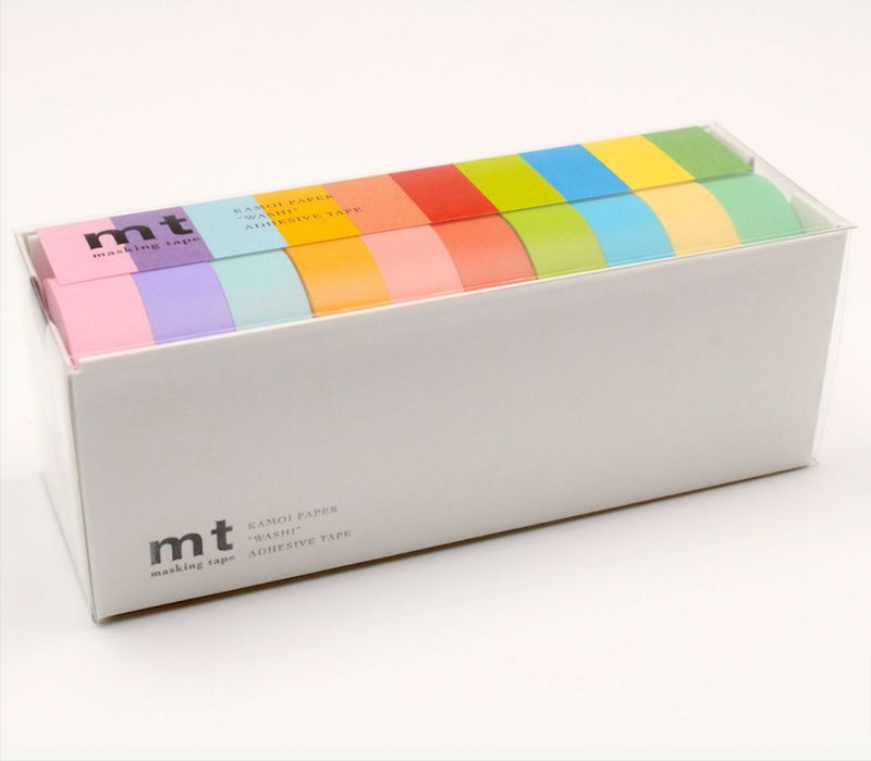 MT 15mm x 7m Pastel Colours Washi Tape Set of 10