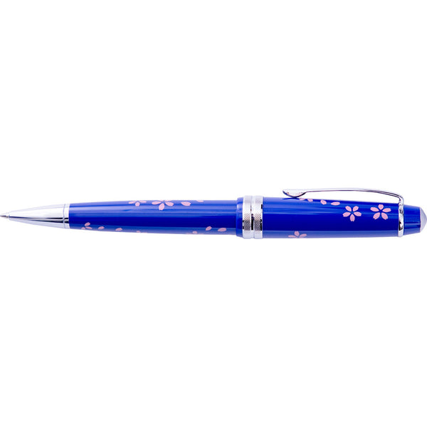 Cross Bailey Light Cherry Blossom Glossy Blue Resin with Chrome Trim Ballpoint Pen