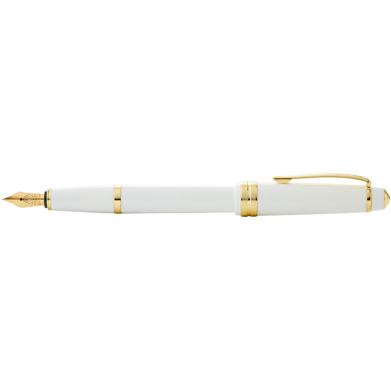 Cross Bailey Light Polished White Resin and Gold Tone Fountain Pen