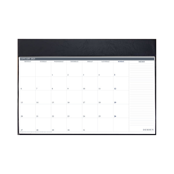 Debden 382x540mm Month to View PVC 2025 Desktop Planner