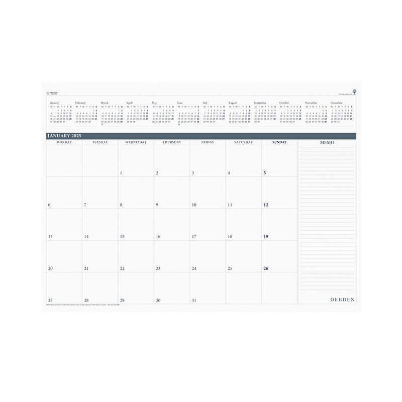 Debden 382x540 Month to View Desktop 2025 Planner Refill