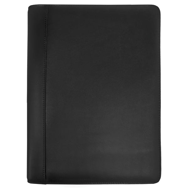 Debden Executive A4 Zippered Leather Black Compendium Portfolio