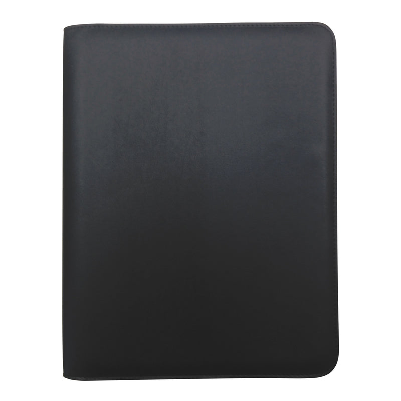 Debden A4 4-Ring Zippered PU Black Compendium