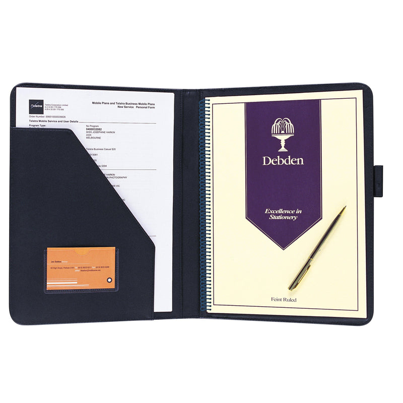 Debden Executive A4 Wiro Notebook PU Black Compendium